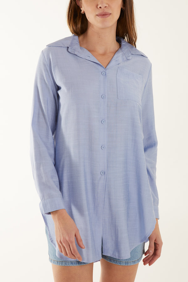 Qed London Oversized Lightweight Pocket Shirt