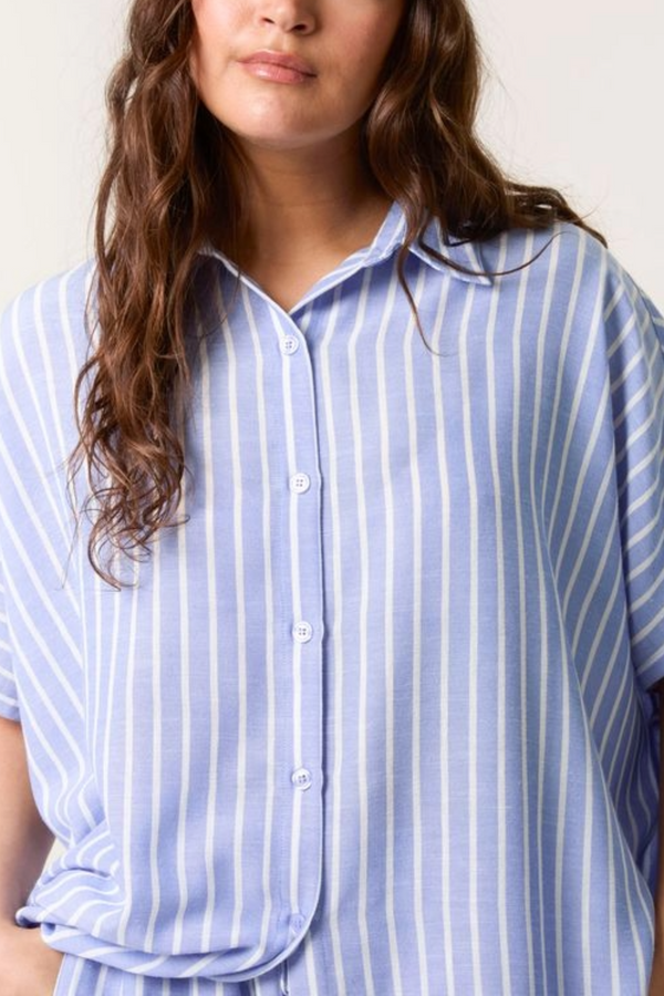 Qed London Oversized Pinstriped Shirt