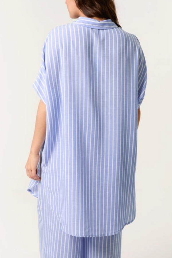 Qed London Oversized Pinstriped Shirt