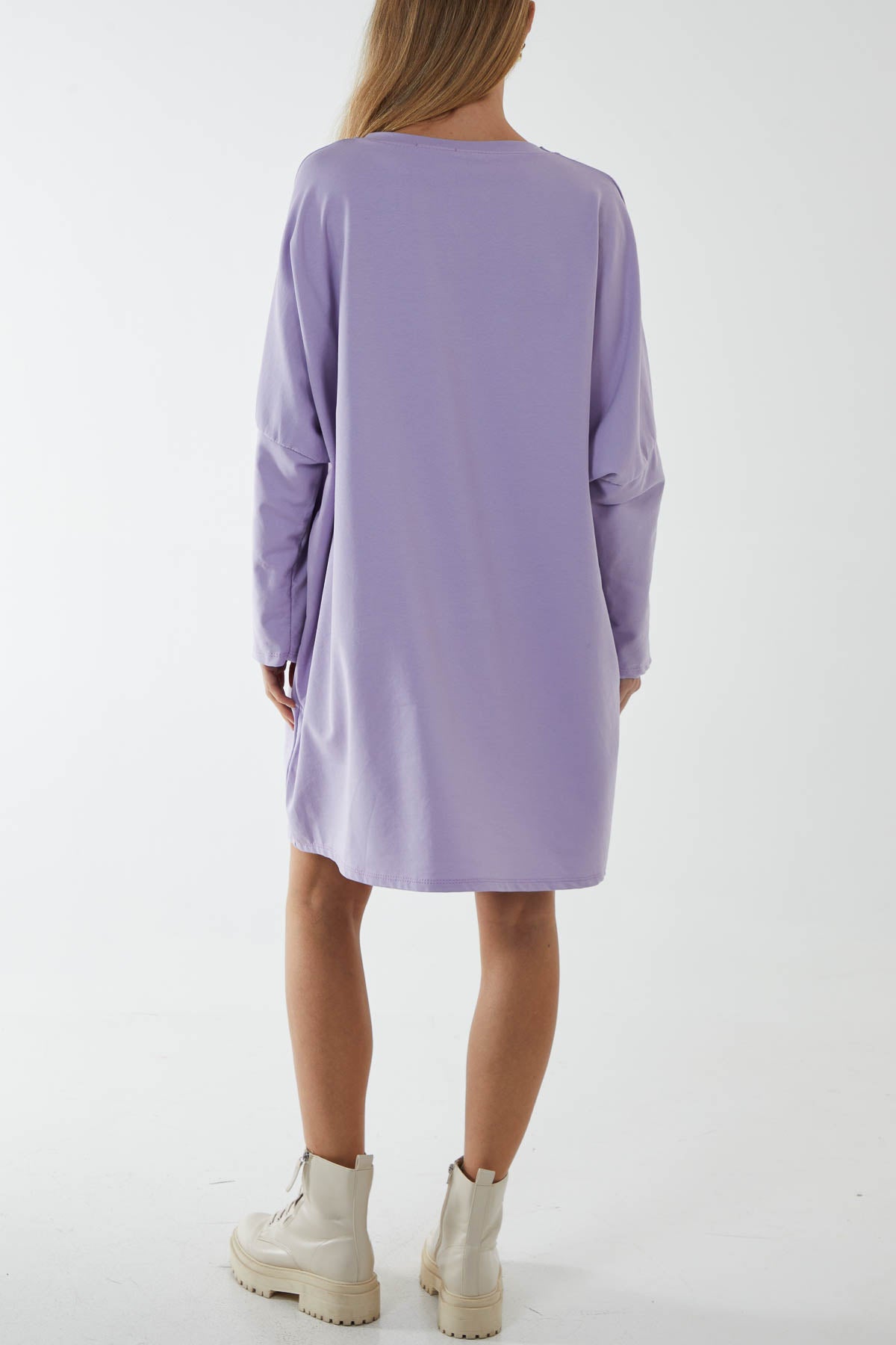 Qed London Oversized Sweat Shirt Mini Dress