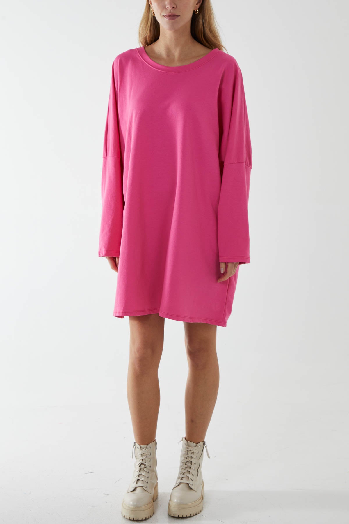 Qed London Oversized Sweat Shirt Mini Dress
