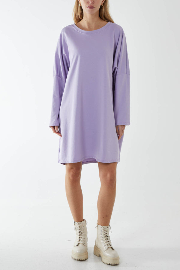 Qed London Oversized Sweat Shirt Mini Dress