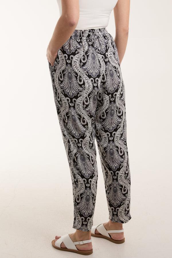 Qed London Paisley Print Capri Trousers