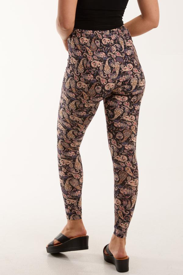 Qed London Paisley Print Soft Touch Leggings