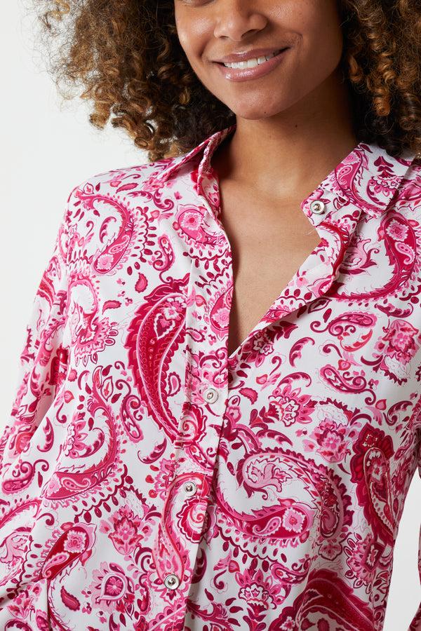 Qed London Paisley Shirt Mini Dress