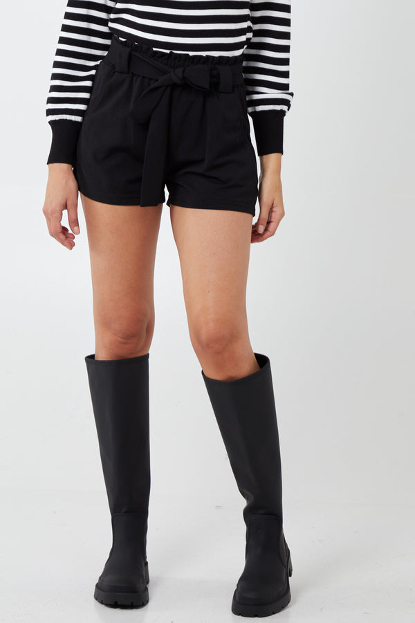 qed london Paperbag Tied Waist Shorts