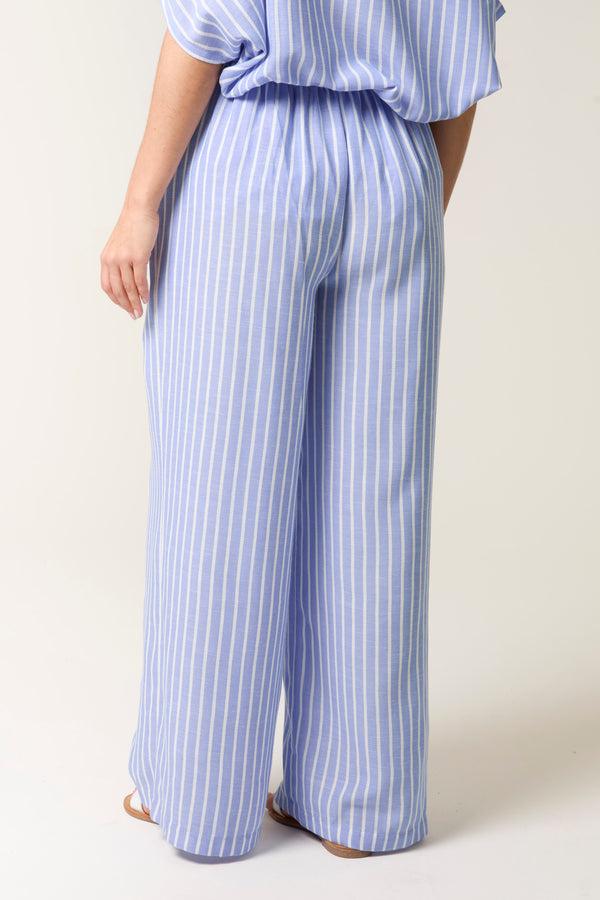 Qed London Paperbag Waist Pinstriped Trouser
