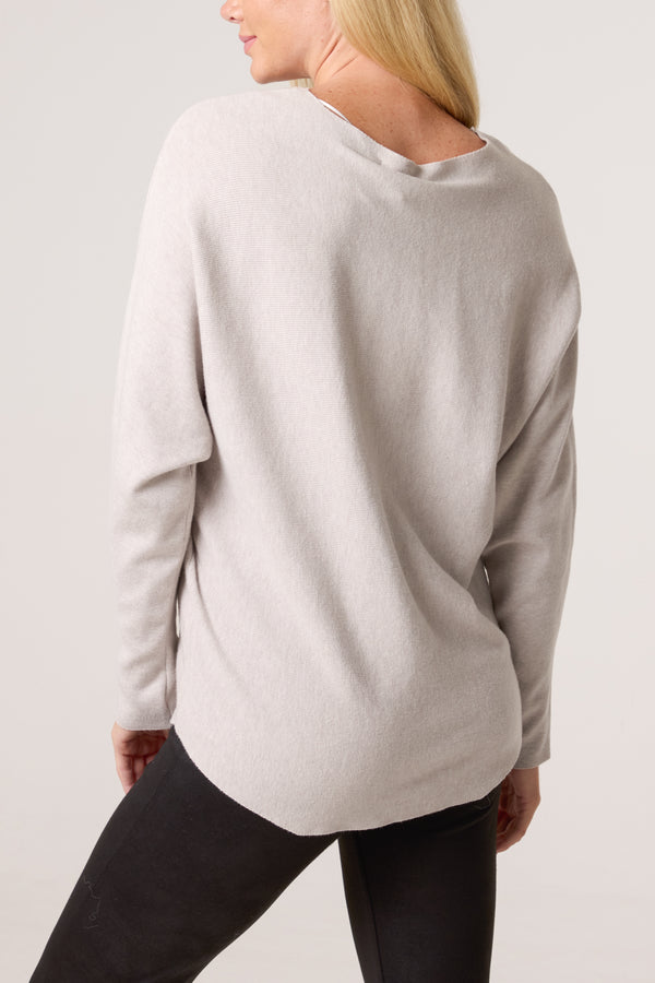 Qed London Pastel Leaf Embellished Knit Jumper