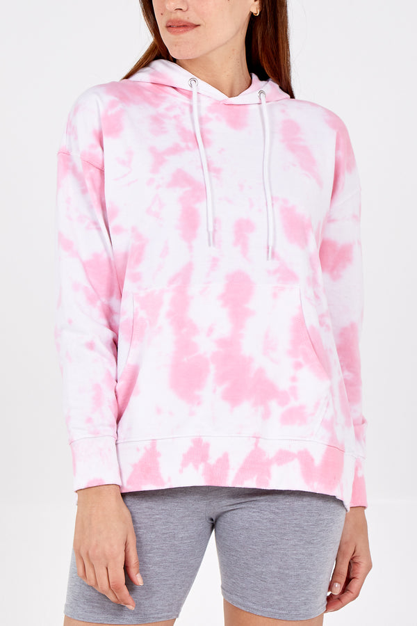 qed london Pastel Tie Dye Hoodie