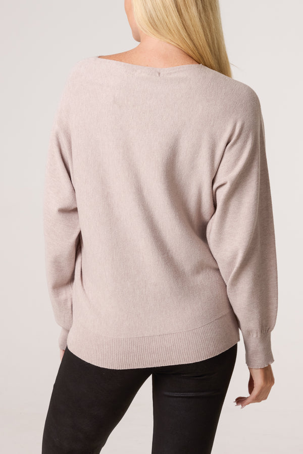 Qed London Pearl Embellished Ditsy Floral Jumper