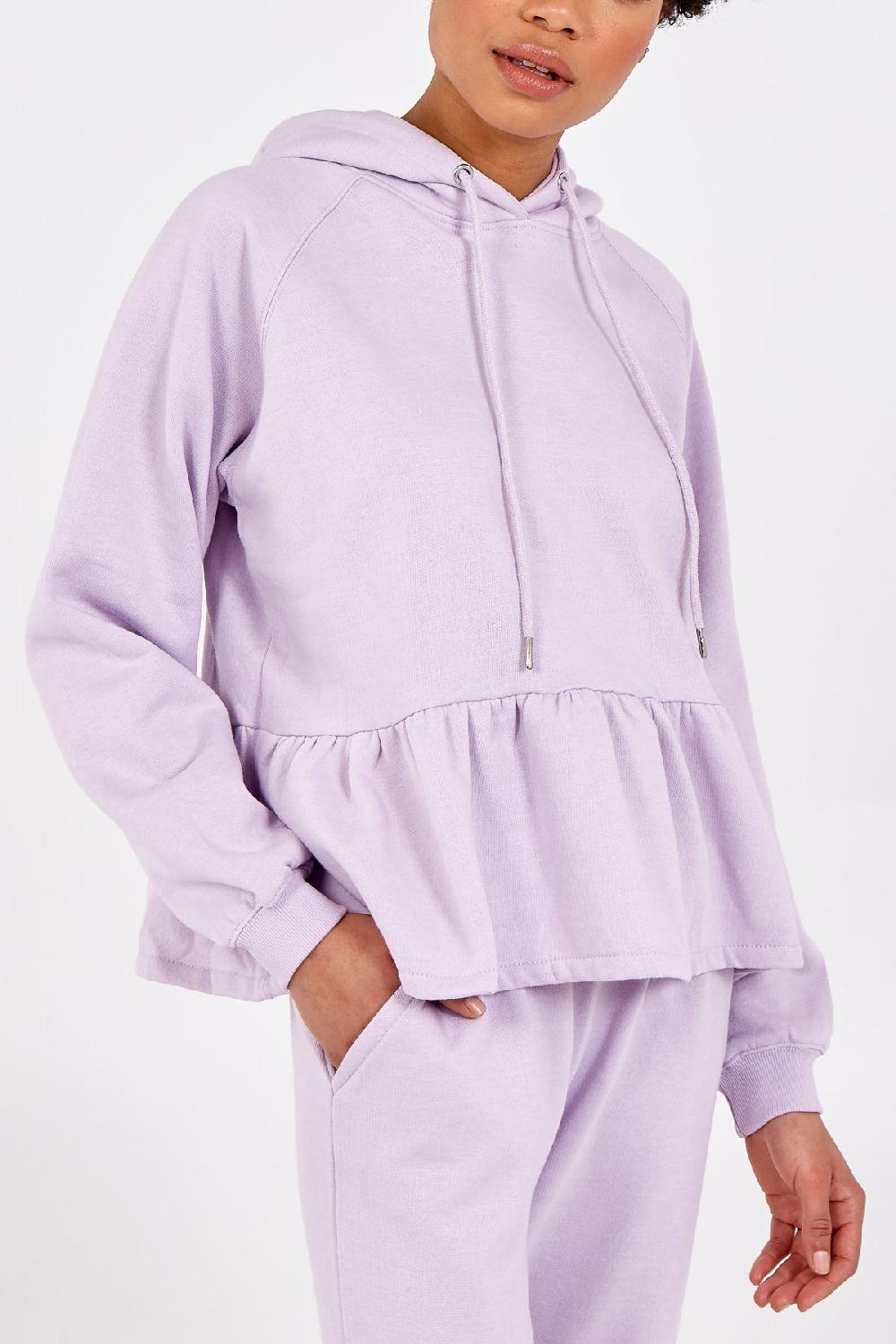 Qed London Peplum Hoodie & Loungewear Jogger Set