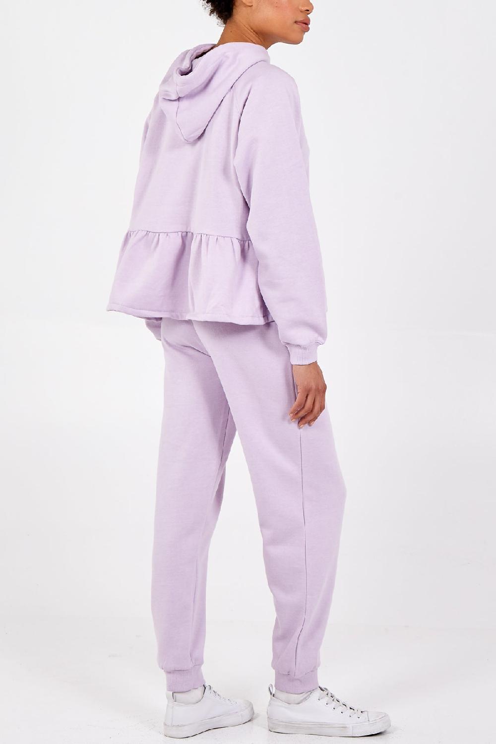 Qed London Peplum Hoodie & Loungewear Jogger Set