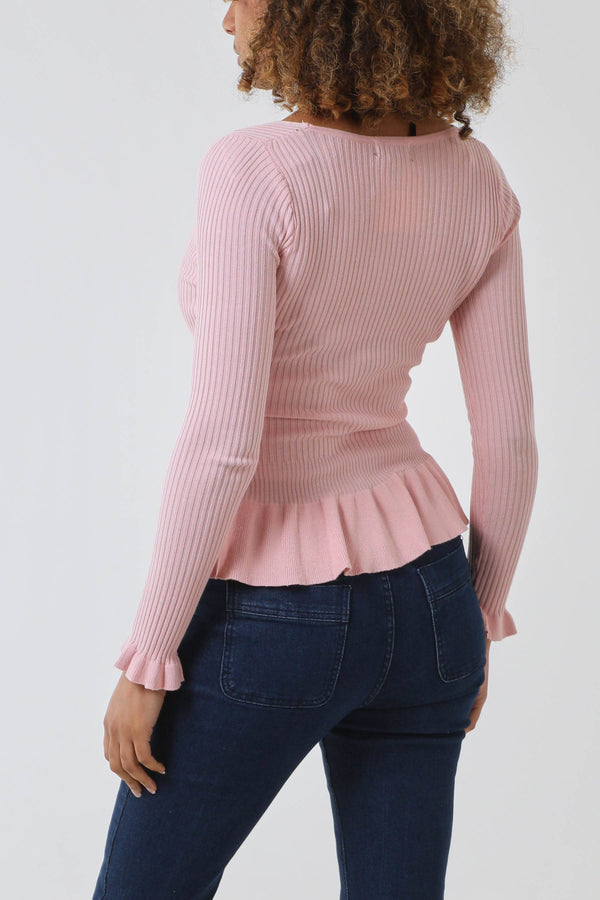 Qed London Peplum Wrap Jumper