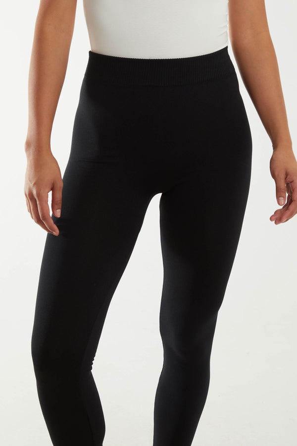 Qed London Petite Black Fleeced Lined Legging
