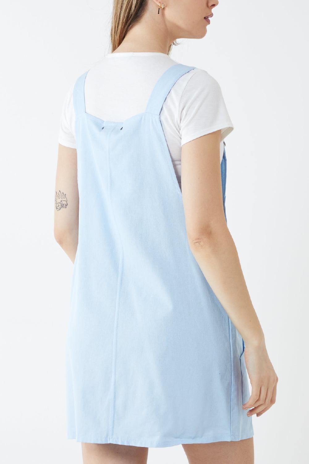 Qed London Pinafore Three Pocket Dress