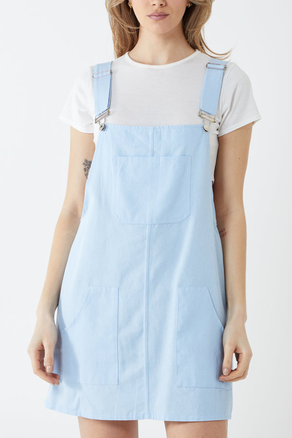 qed london Pinafore Three Pocket Dress