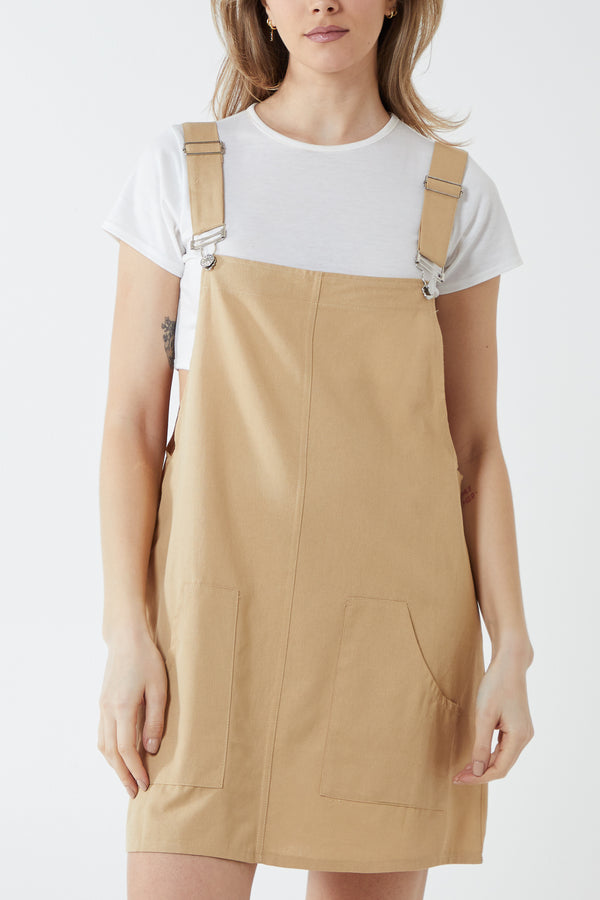 Qed London Pinafore Two Pocket Dress
