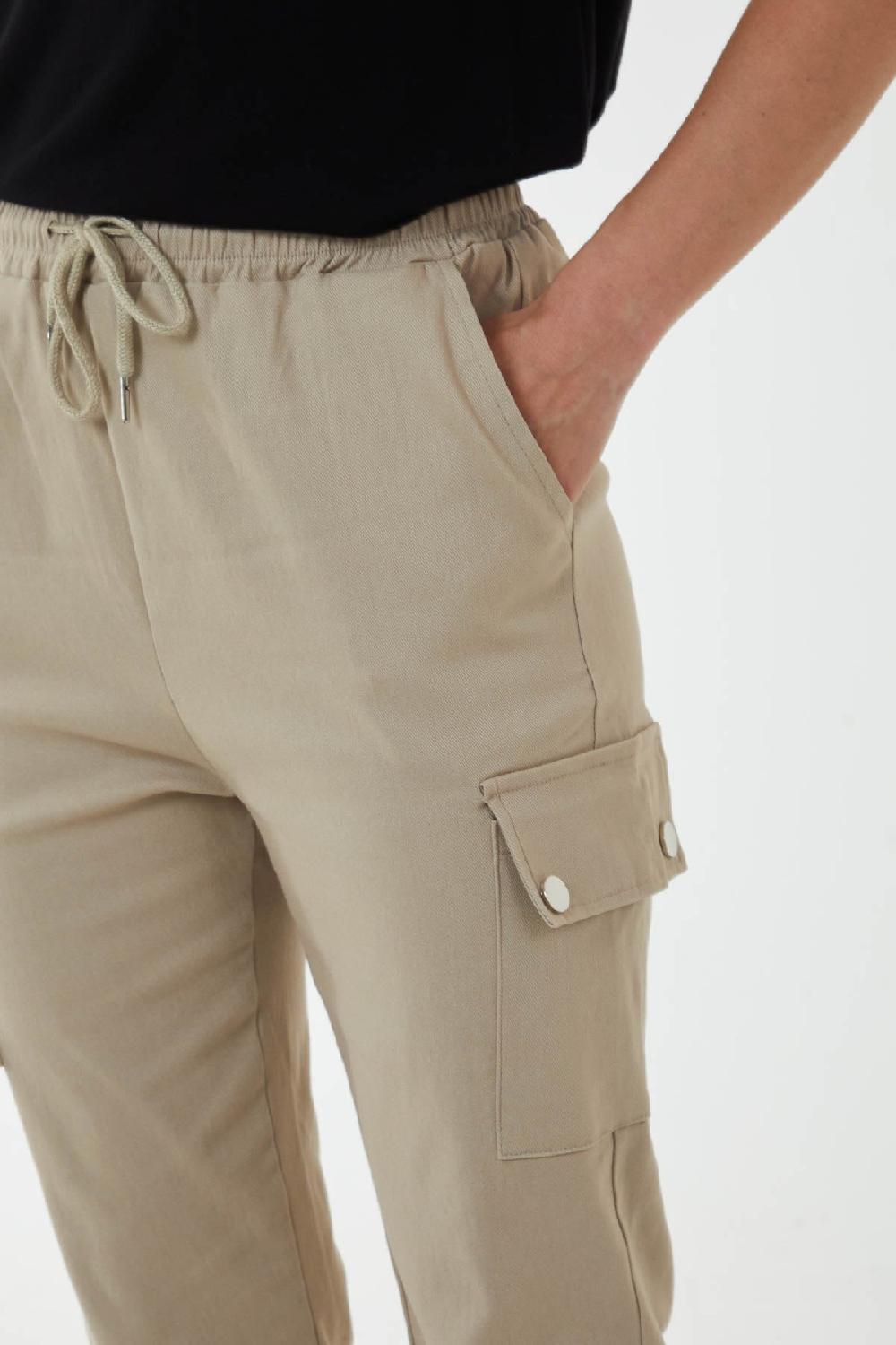 Qed London Pintuck Combat Cargo Joggers