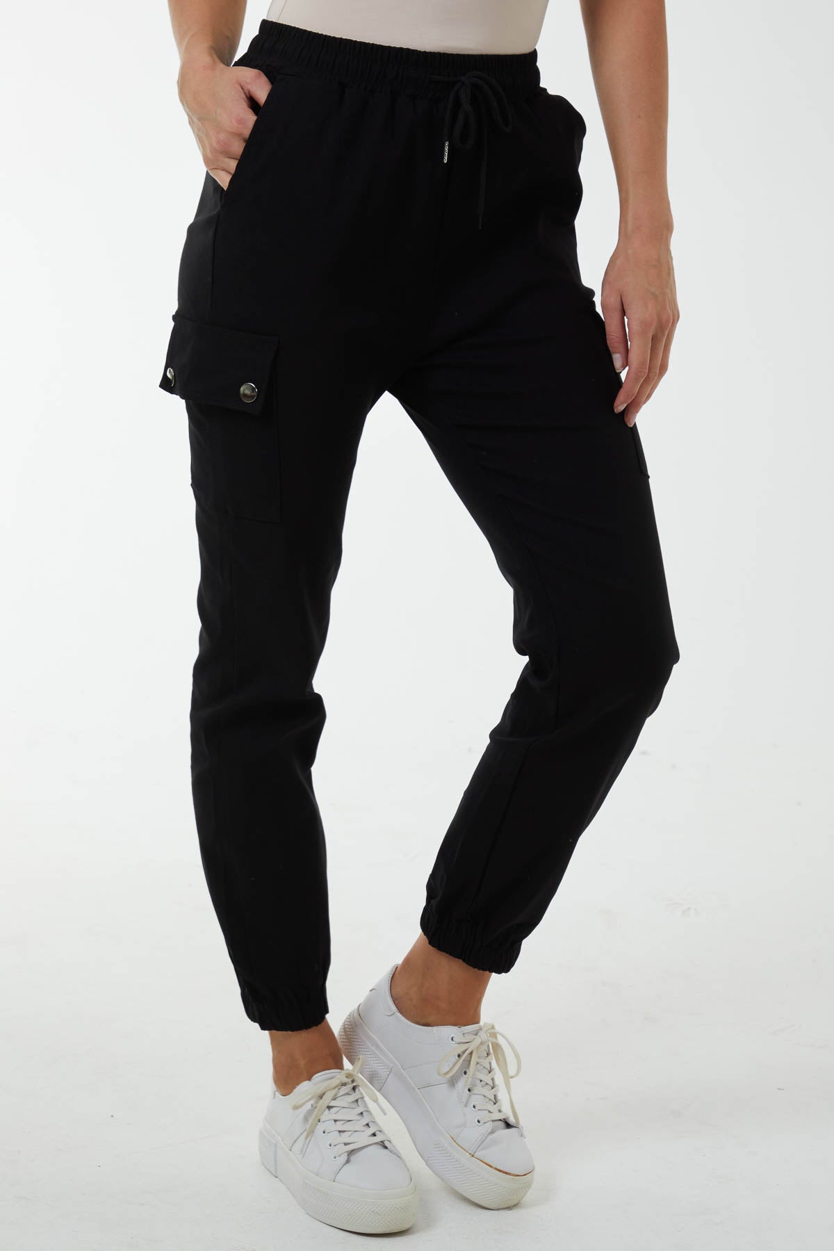 Qed London Pintuck Combat Cargo Joggers