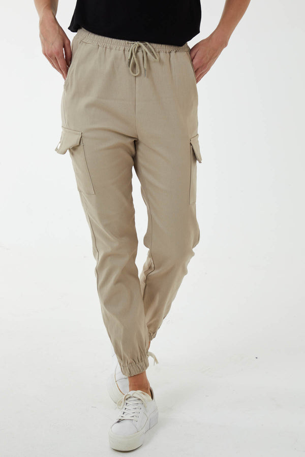 Qed London Pintuck Combat Cargo Joggers