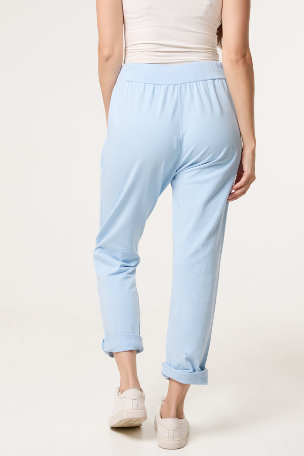 Qed London Plain Elasticated Joggers