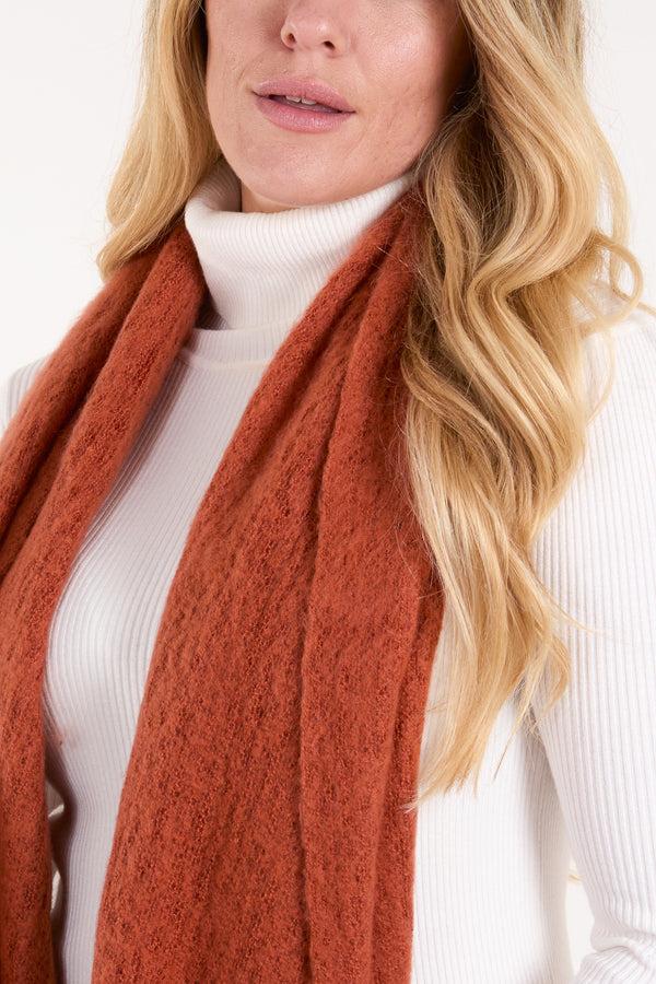 Qed London Plain Fluffy Scarf