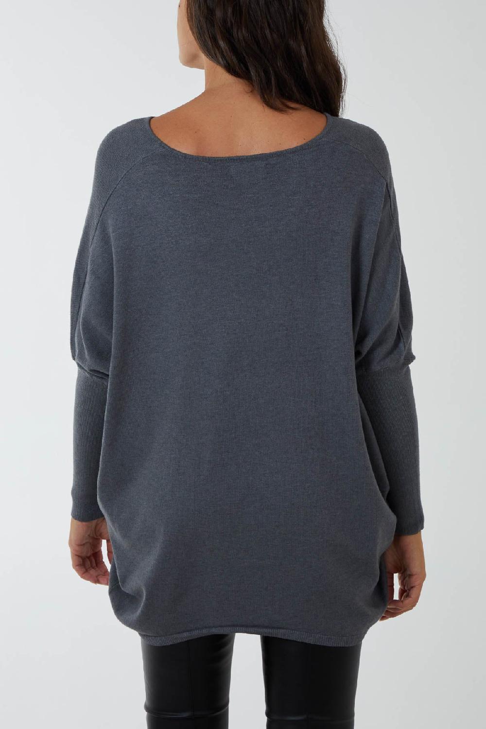 Qed London Plain V-Neck Jumper