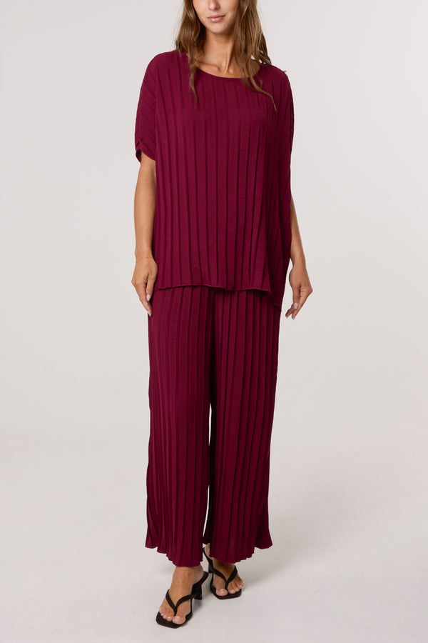 qed london Pleated Blouse & Trouser Co-ord