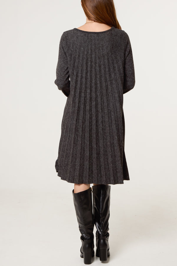 Qed London Pleated Necklace Dress