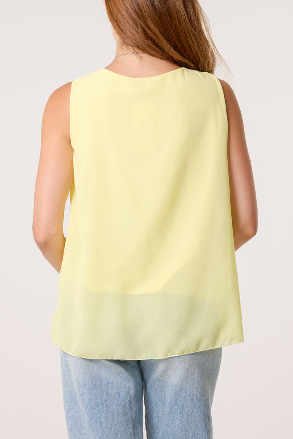 Qed London Pleated Necklace Vest