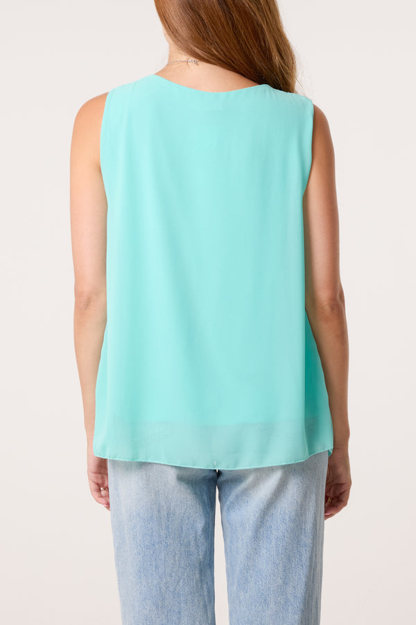 Qed London Pleated Necklace Vest