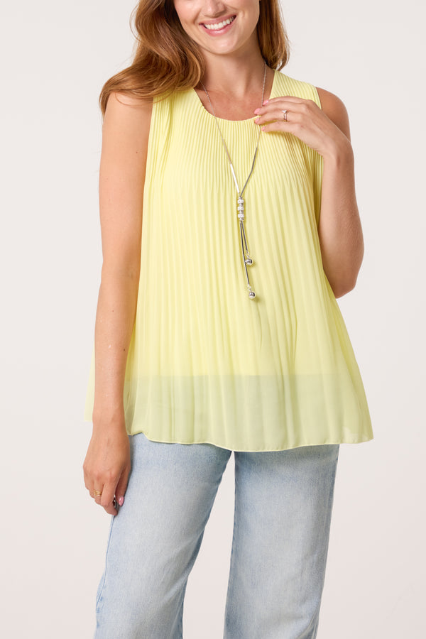 Qed London Pleated Necklace Vest