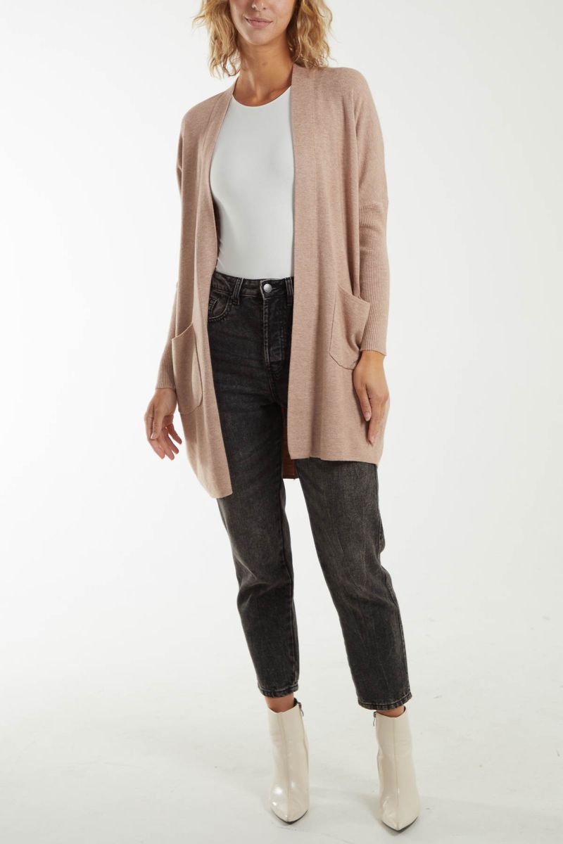 Qed London Pocket Detail Lightweight Knit Cardigan