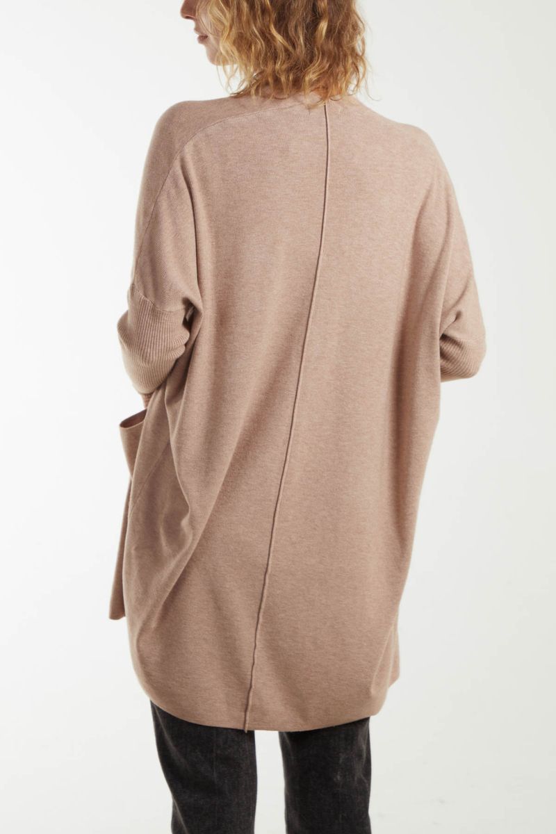 Qed London Pocket Detail Lightweight Knit Cardigan