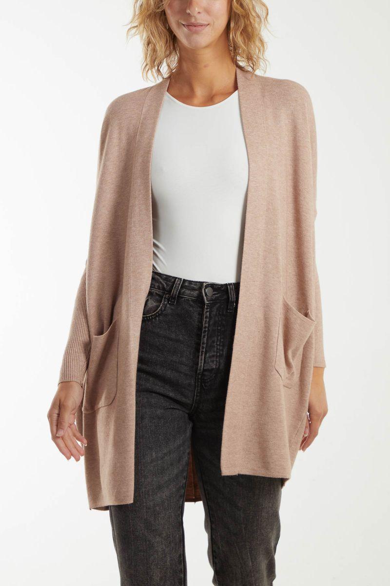 qed london Pocket Detail Lightweight Knit Cardigan