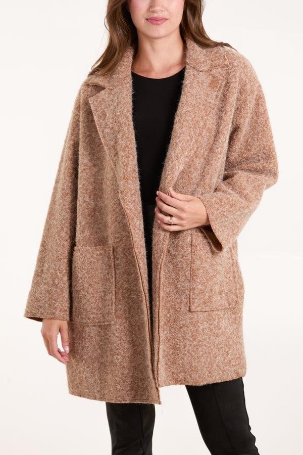 Qed London Pocket Knit Coat