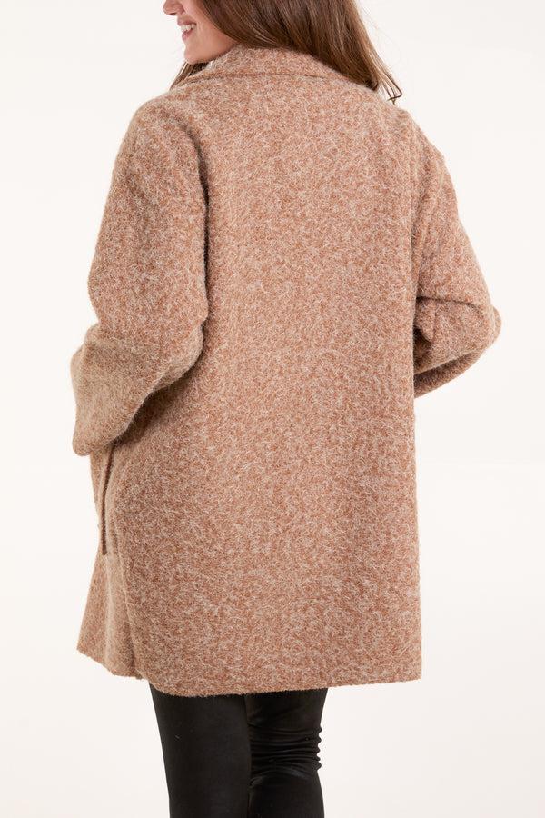 Qed London Pocket Knit Coat