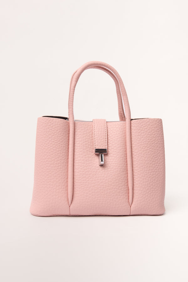 Qed London Polkadot Scarf Faux Leather Handbag