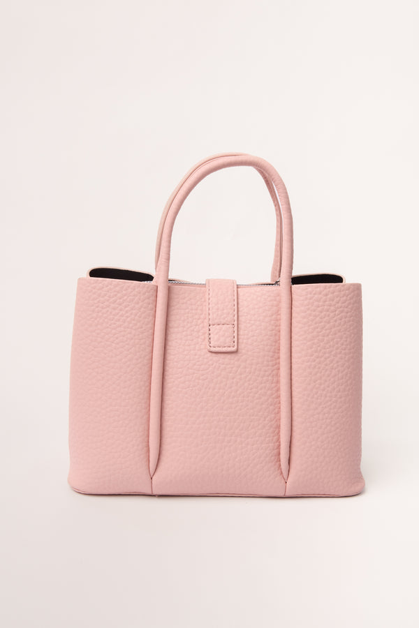 Qed London Polkadot Scarf Faux Leather Handbag