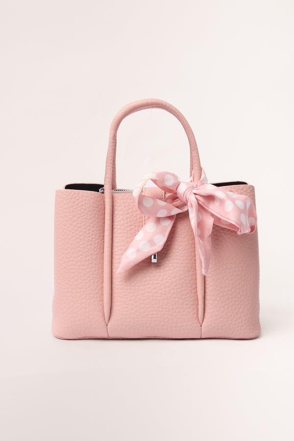 qed london Polkadot Scarf Faux Leather Handbag