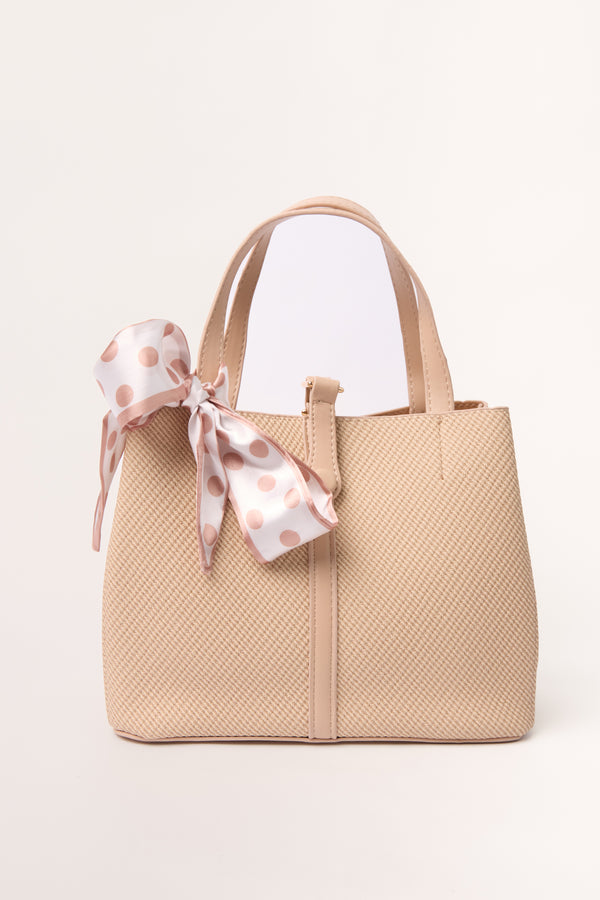 qed london Polkadot Scarf Handbag