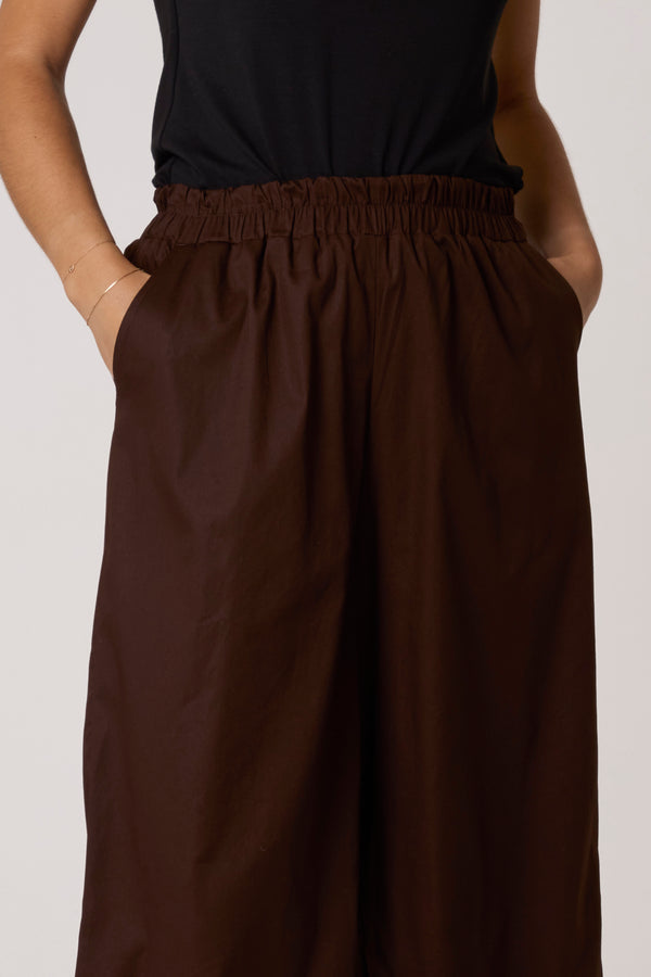 Qed London Poplin Wide Leg Culotte Trousers