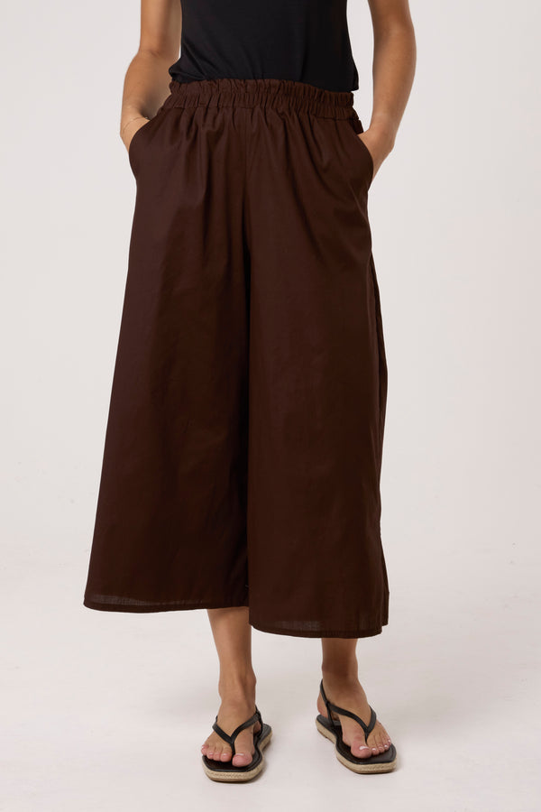 qed london Poplin Wide Leg Culotte Trousers