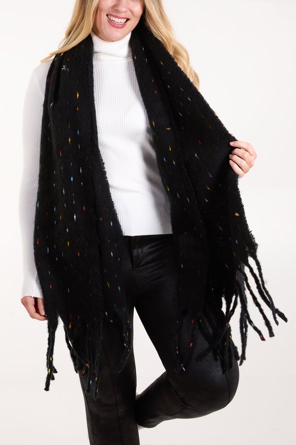 Qed London Rainbow Dash Tassel Scarf