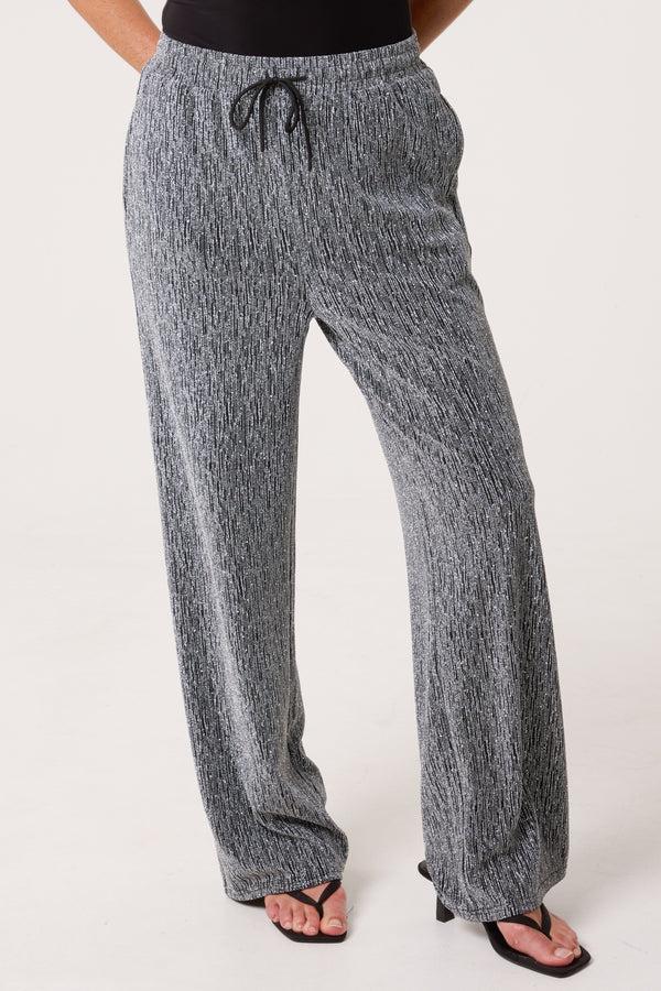 qed london Rhinestone & Sparkle Drawstring Trouser