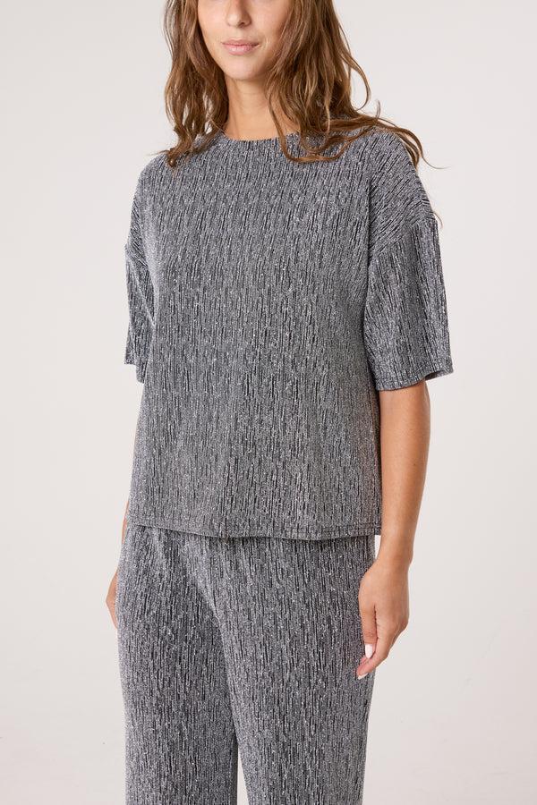 Qed London Rhinestone Sparkle T-Shirt & Trouser Set