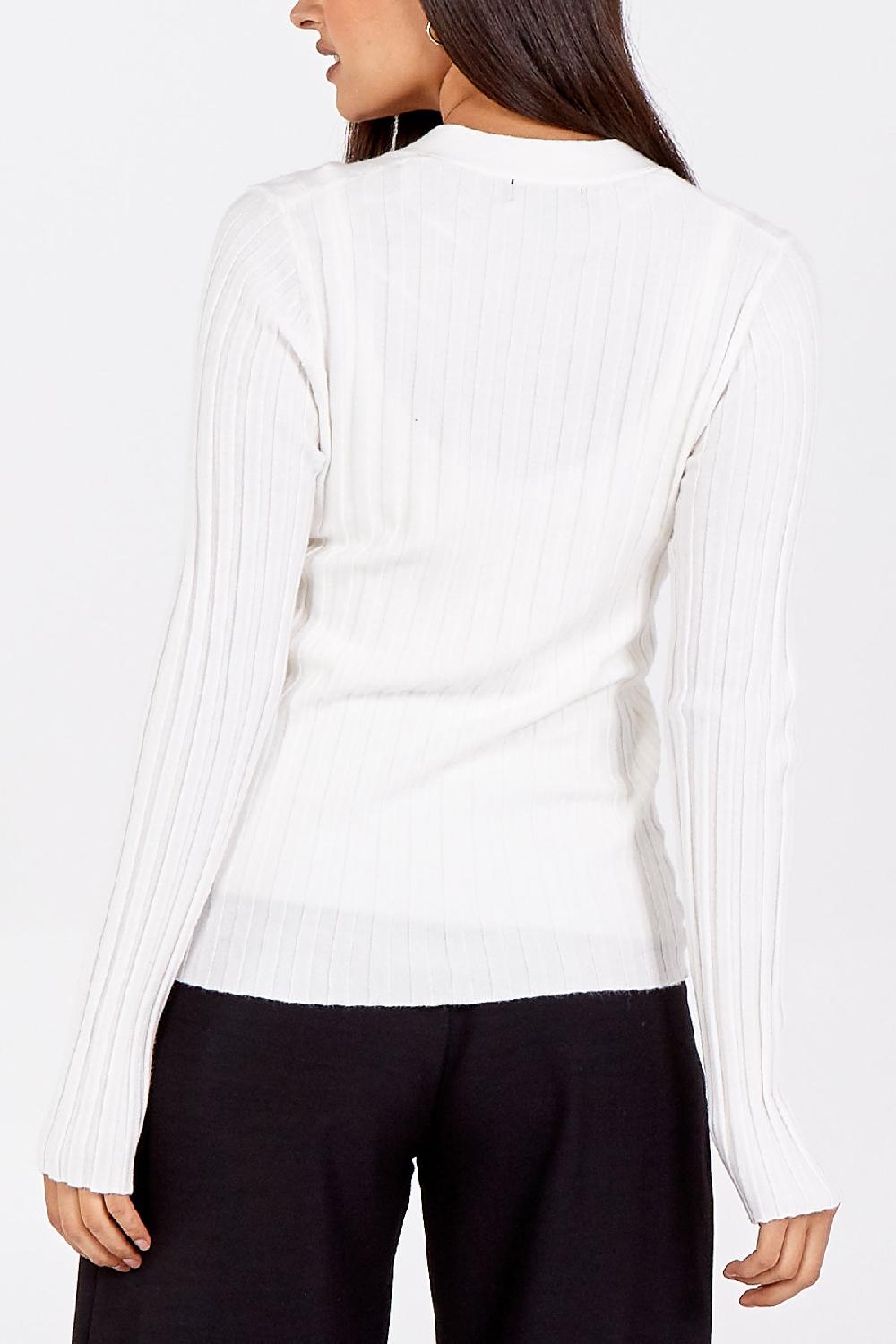 Qed London Ribbed Cardigan & Sleeveless Top Twin Set