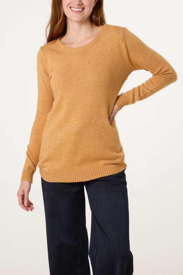 Qed London Ribbed Edge Knit Jumper