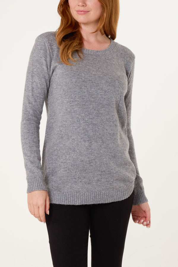 qed london Ribbed Edge Knit Jumper