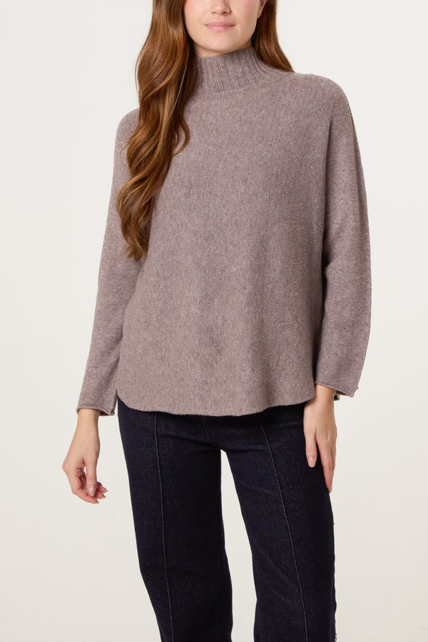 Qed London Ribbed Highneck Plain Jumper